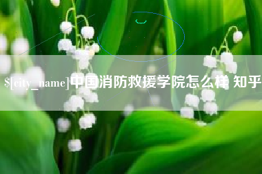 大连中国消防救援学院怎么样 知乎