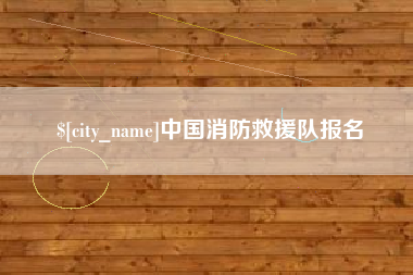 大连中国消防救援队报名