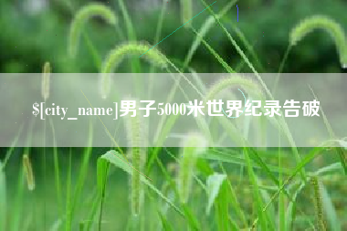 大连男子5000米世界纪录告破