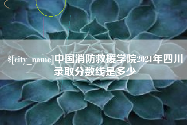 大连中国消防救援学院2021年四川录取分数线是多少