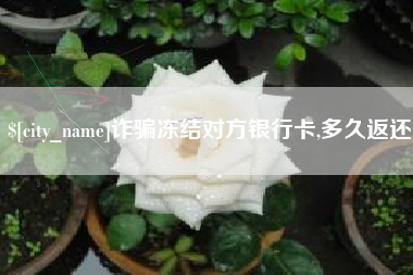 大连诈骗冻结对方银行卡,多久返还