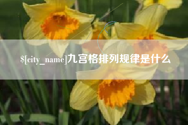 大连九宫格排列规律是什么