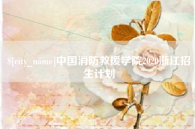 大连中国消防救援学院2020浙江招生计划