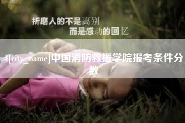 大连中国消防救援学院报考条件分数