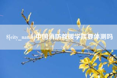 大连中国消防救援学院要体测吗