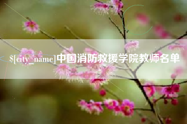大连中国消防救援学院教师名单