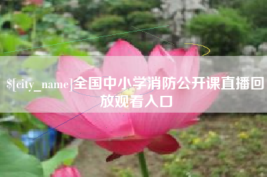 大连全国中小学消防公开课直播回放观看入口