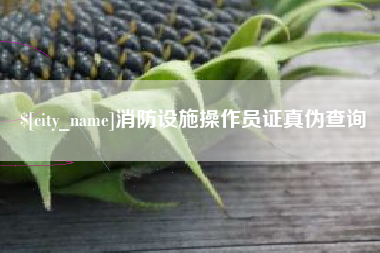 大连消防设施操作员证真伪查询