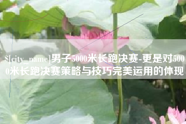 大连男子5000米长跑决赛-更是对5000米长跑决赛策略与技巧完美运用的体现