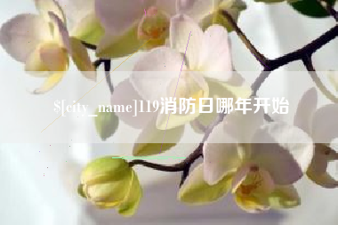 大连119消防日哪年开始
