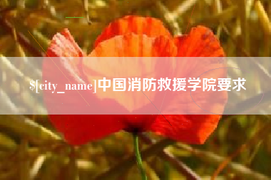 大连中国消防救援学院要求