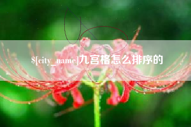 大连九宫格怎么排序的