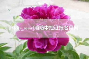 大连消防中控证报名官网